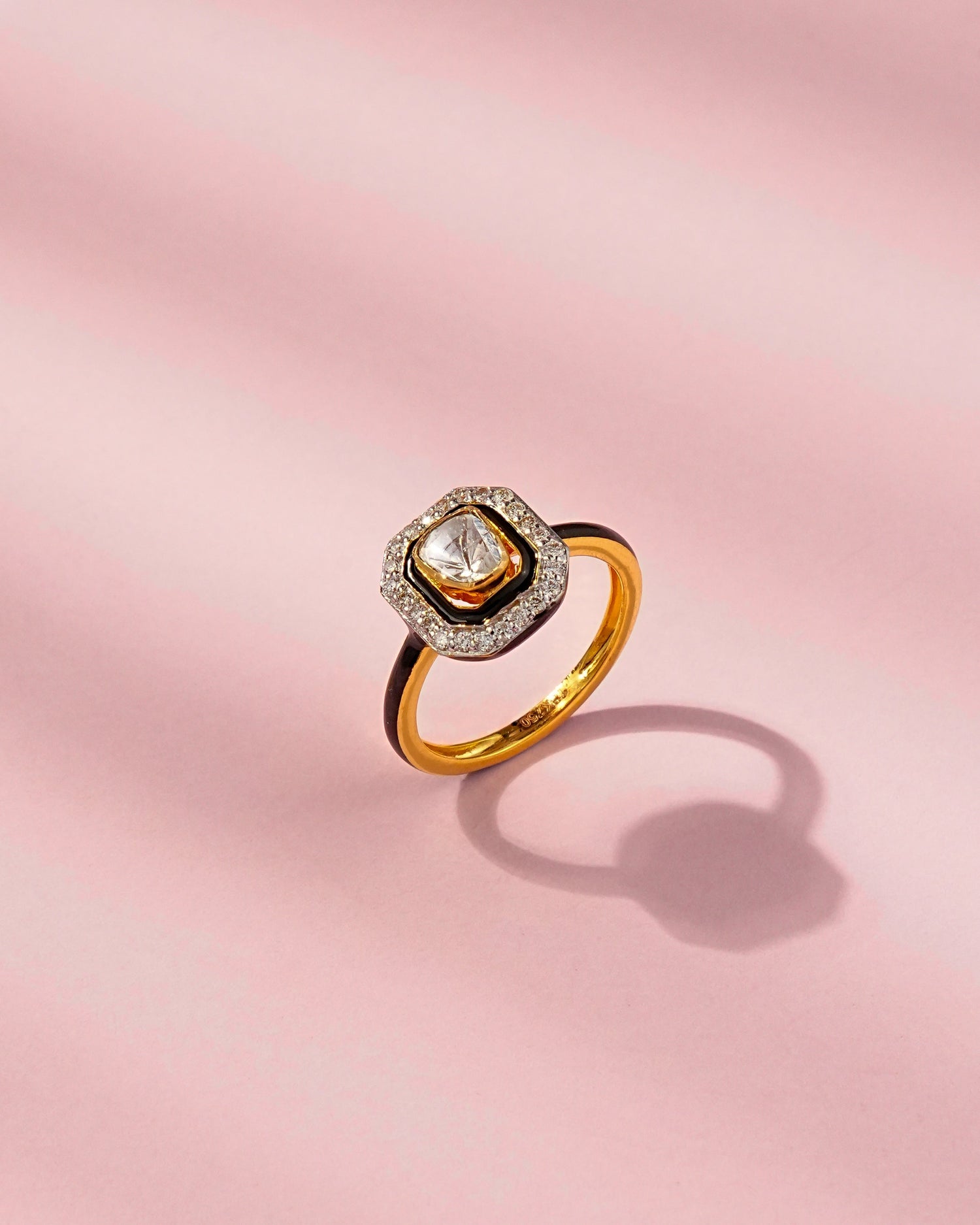 Devya Polki And Diamond Ring