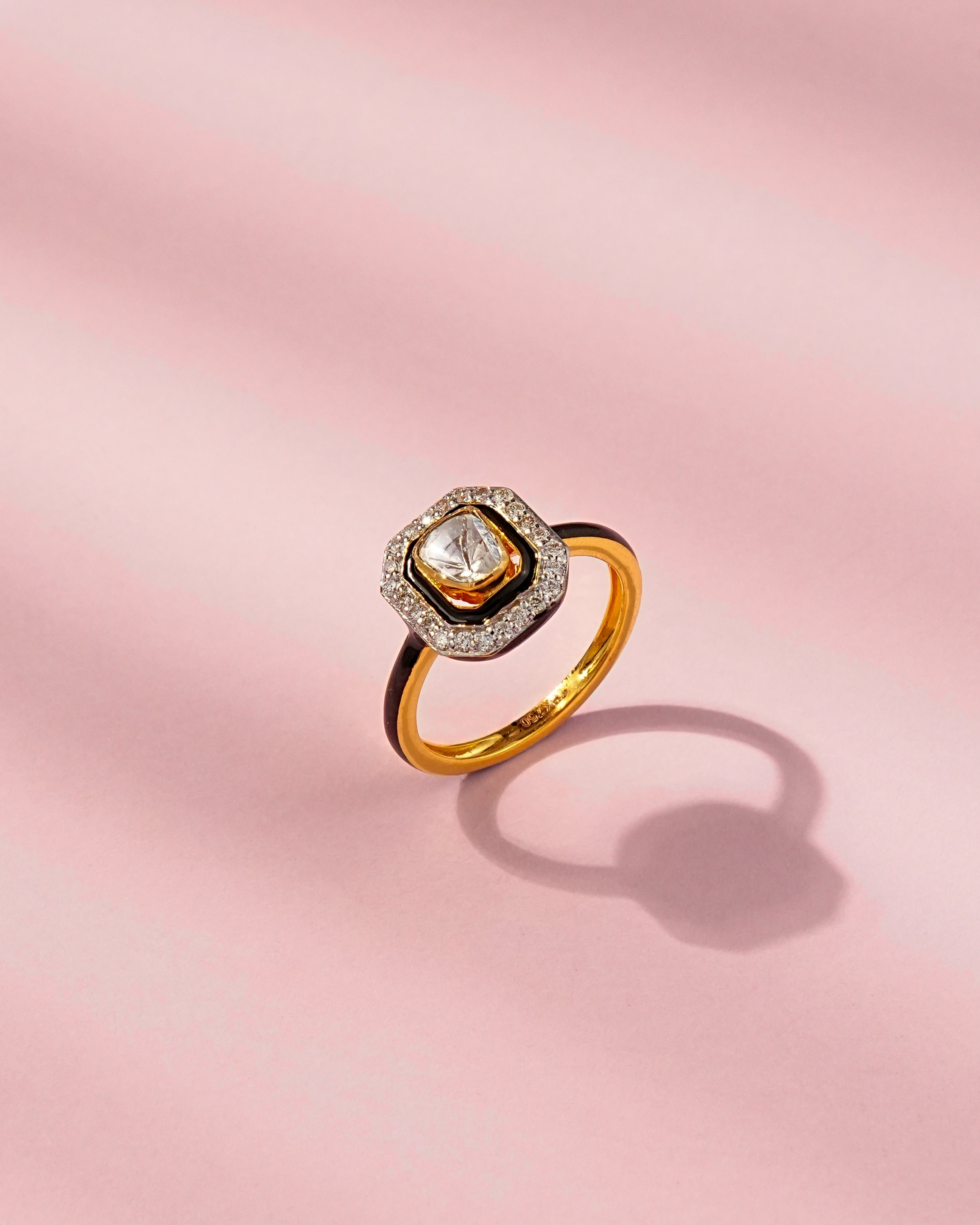 Devya Polki And Diamond Ring