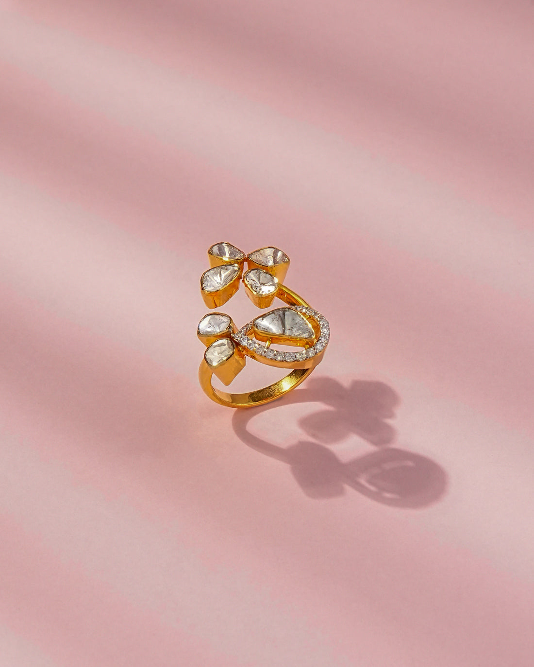 Trisha Polki And Diamond Ring