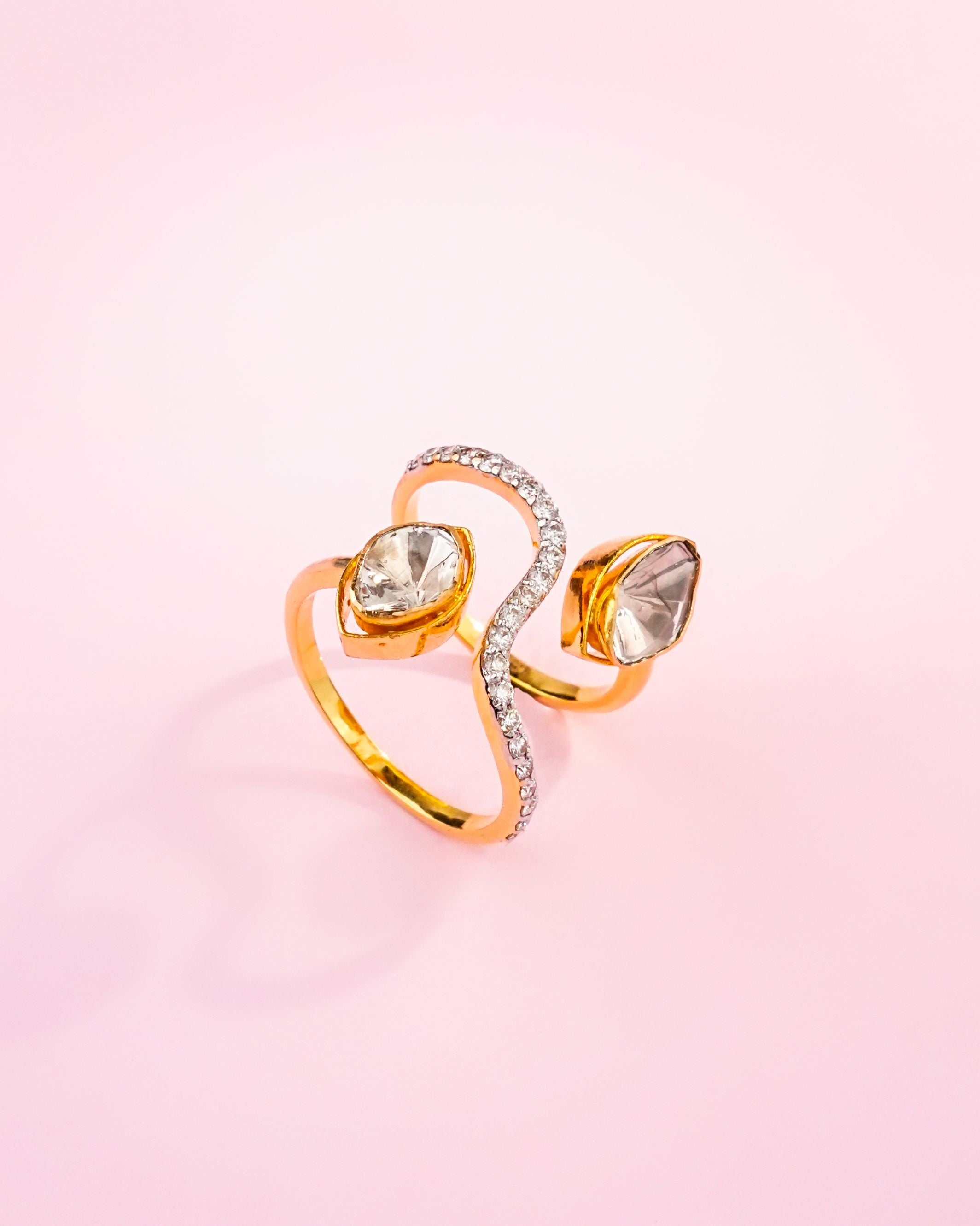 Anika Polki And Diamond Ring