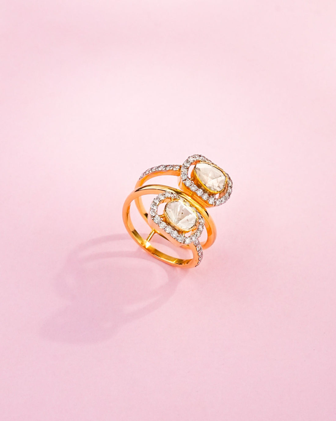 Eshani Polki And Diamond Ring