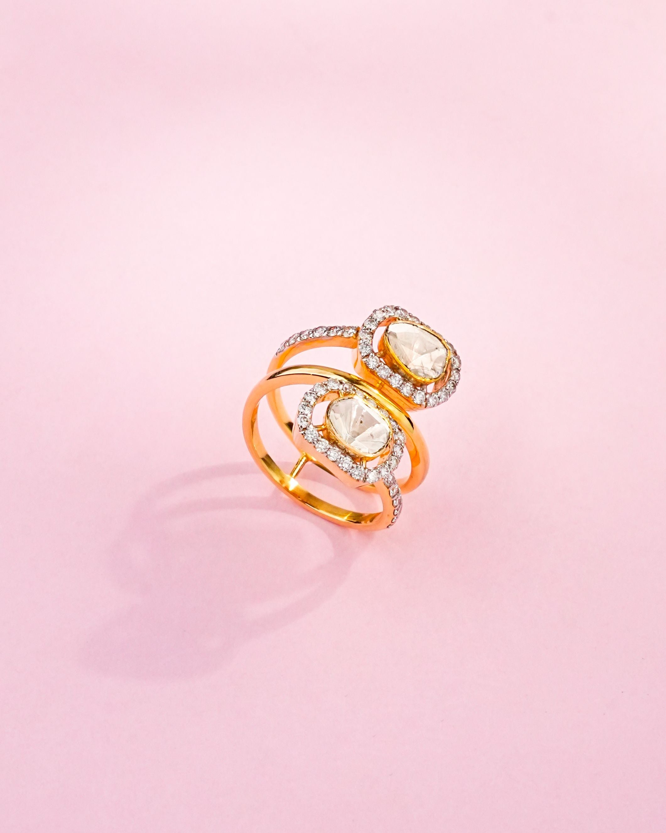 Eshani Polki And Diamond Ring