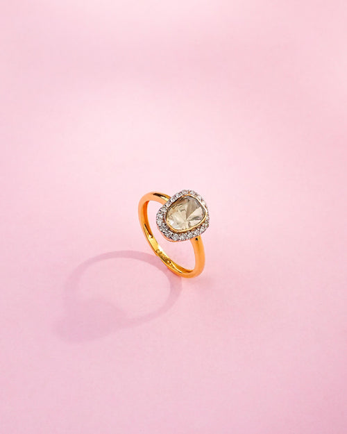 Alvira Polki And Diamond Ring