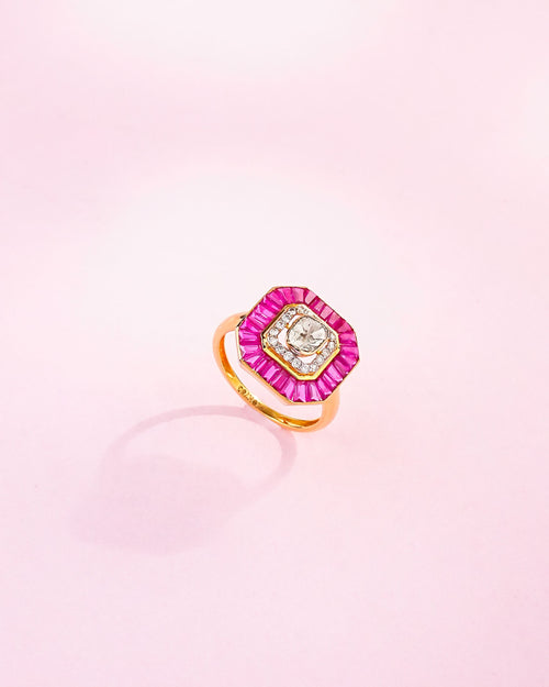 Alisha Polki And Diamond Ring