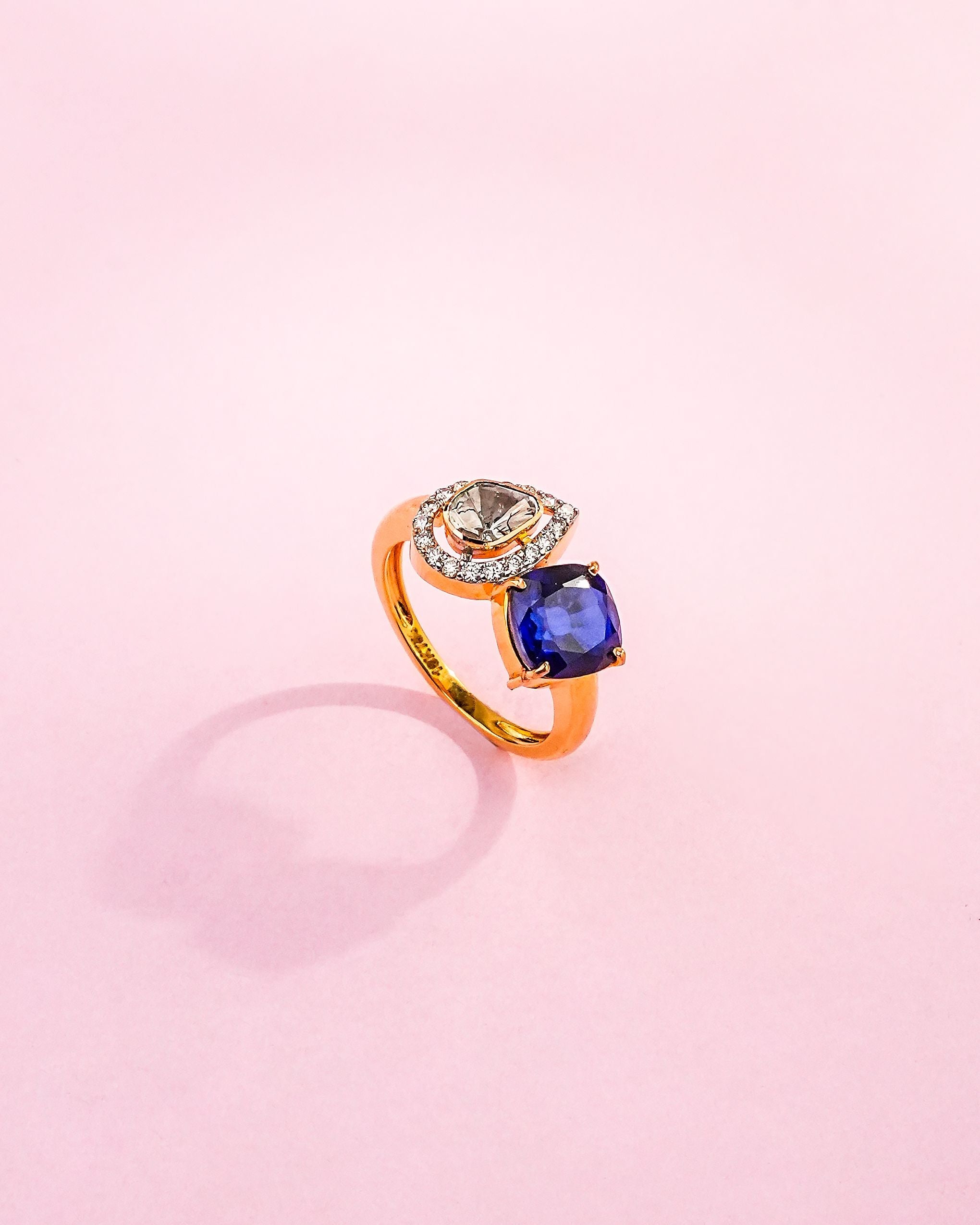 Shaila Polki And Diamond Ring