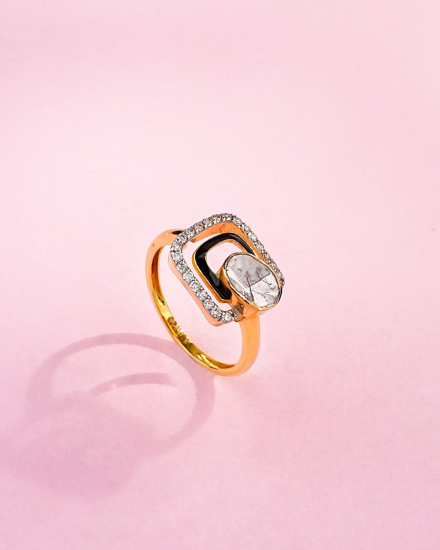 Alia Polki And Diamond Ring