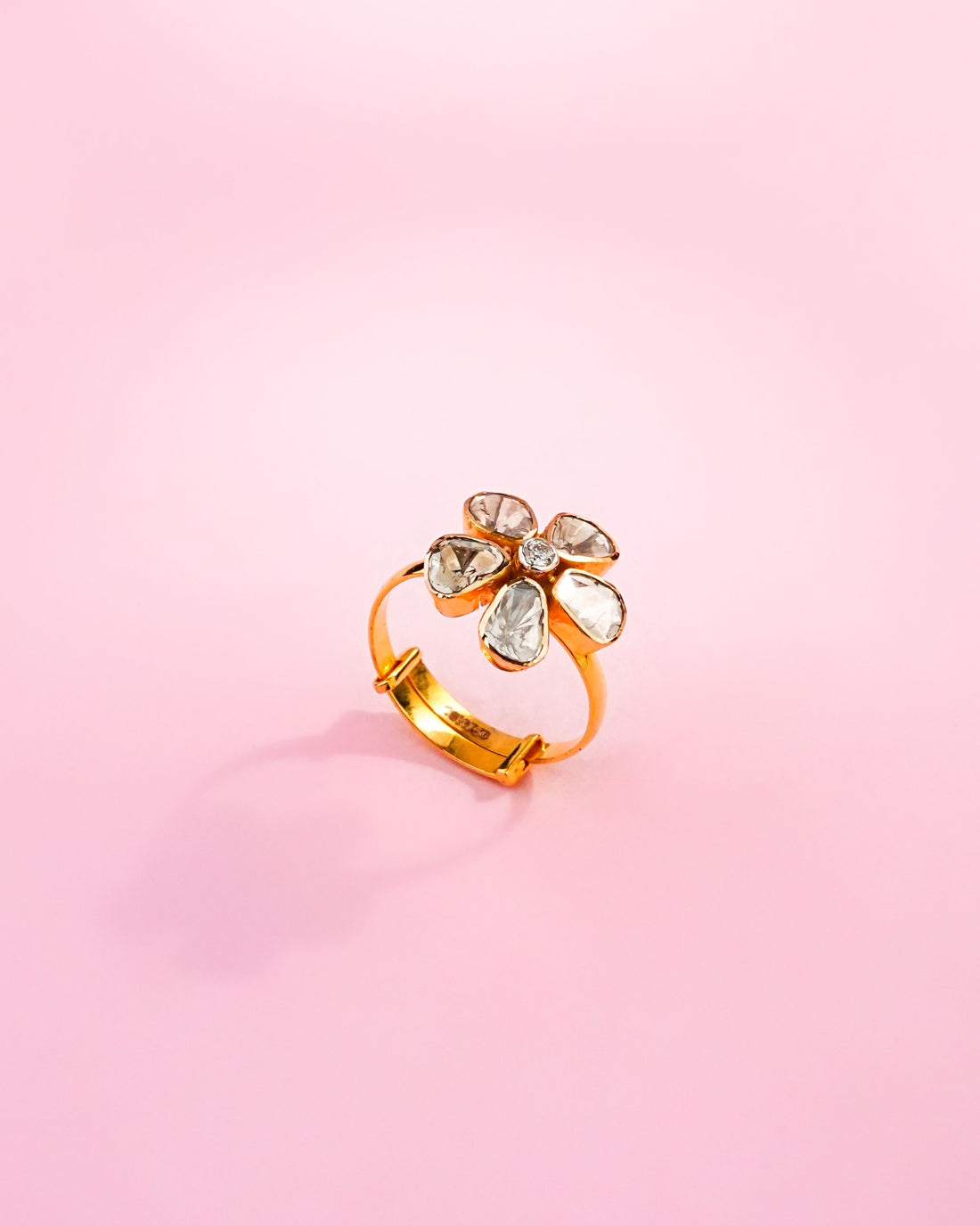 Eeshaa Polki And Diamond Ring