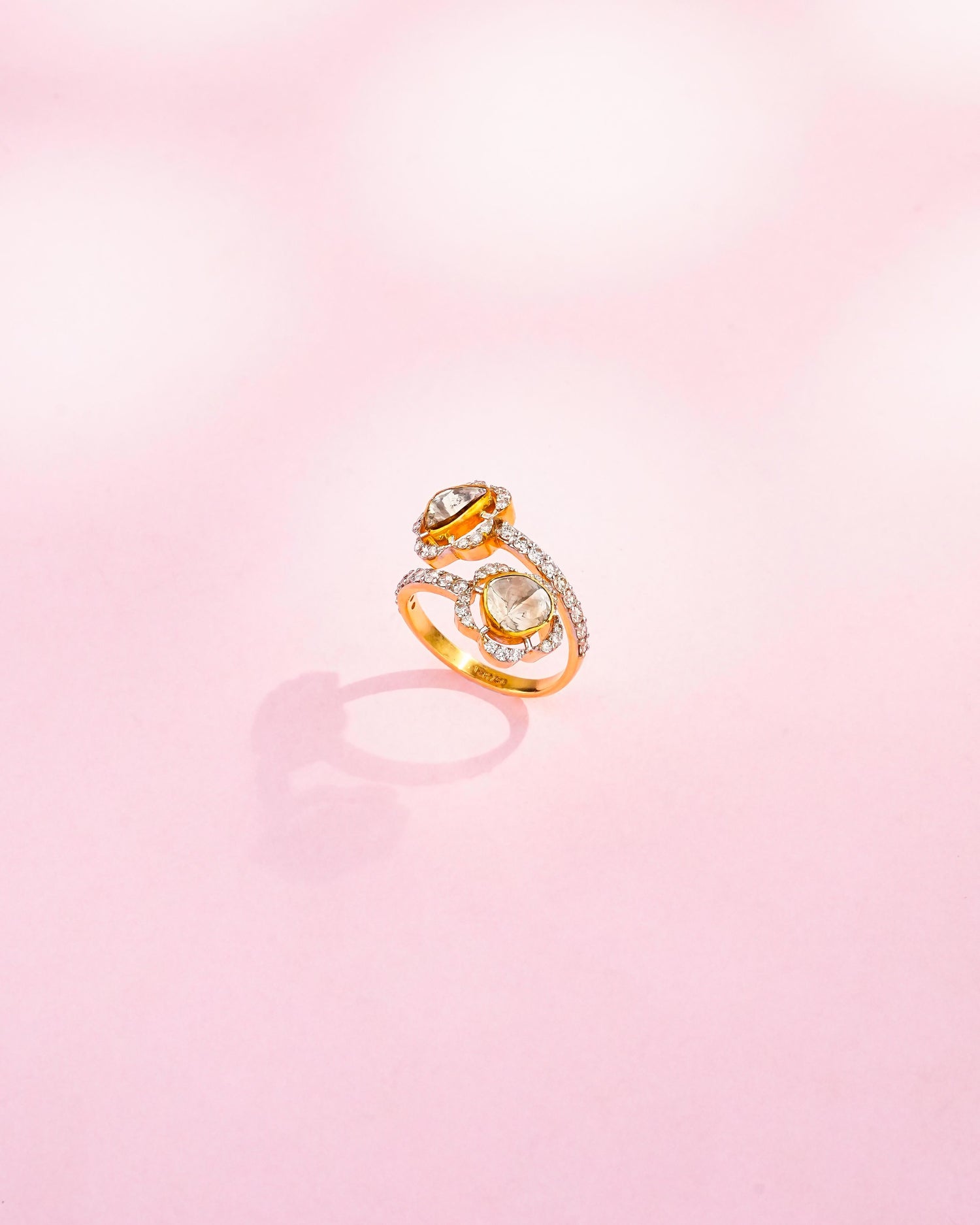 Enaira Polki And Diamond Ring