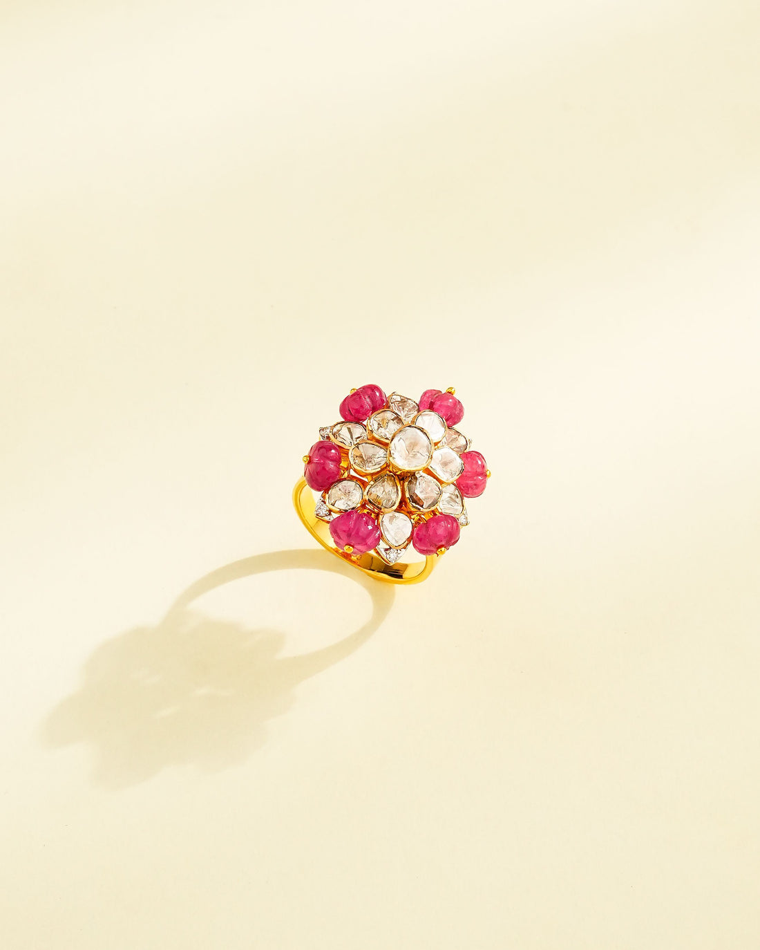 Nida Polki And Diamond Ring