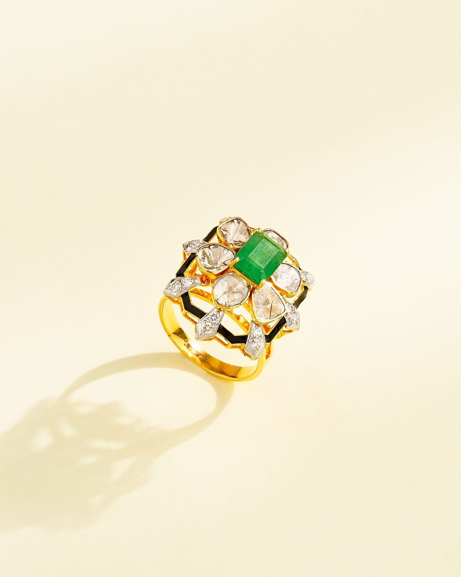 Kajal Polki And Diamond Ring