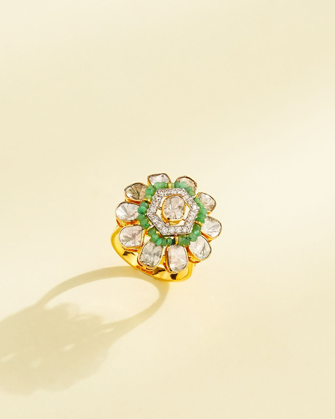 Komal Polki And Diamond Ring