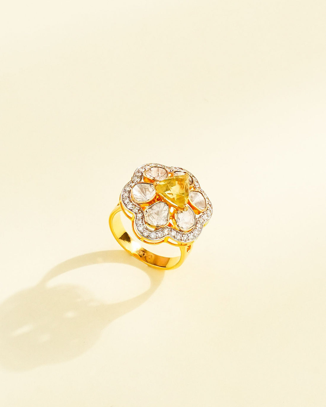 Kiran Polki And Diamond Ring