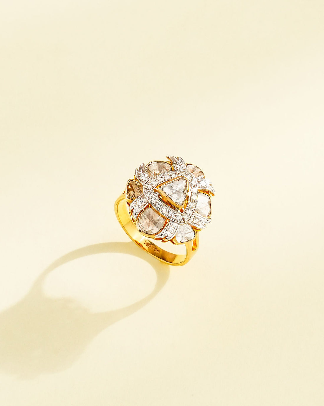 Khushi Polki And Diamond Ring