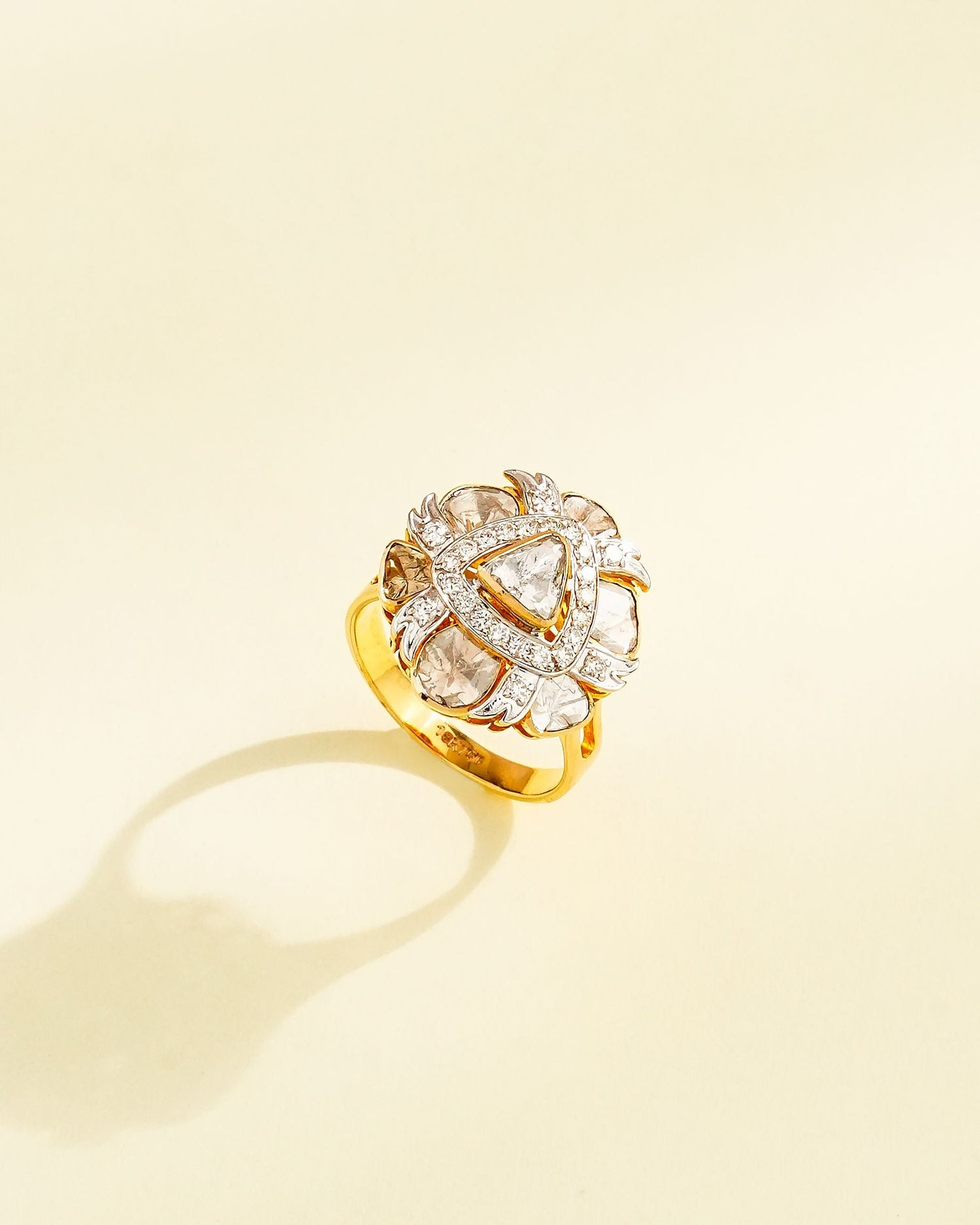 Khushi Polki And Diamond Ring