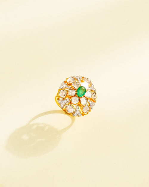 Khyati Polki And Diamond Ring