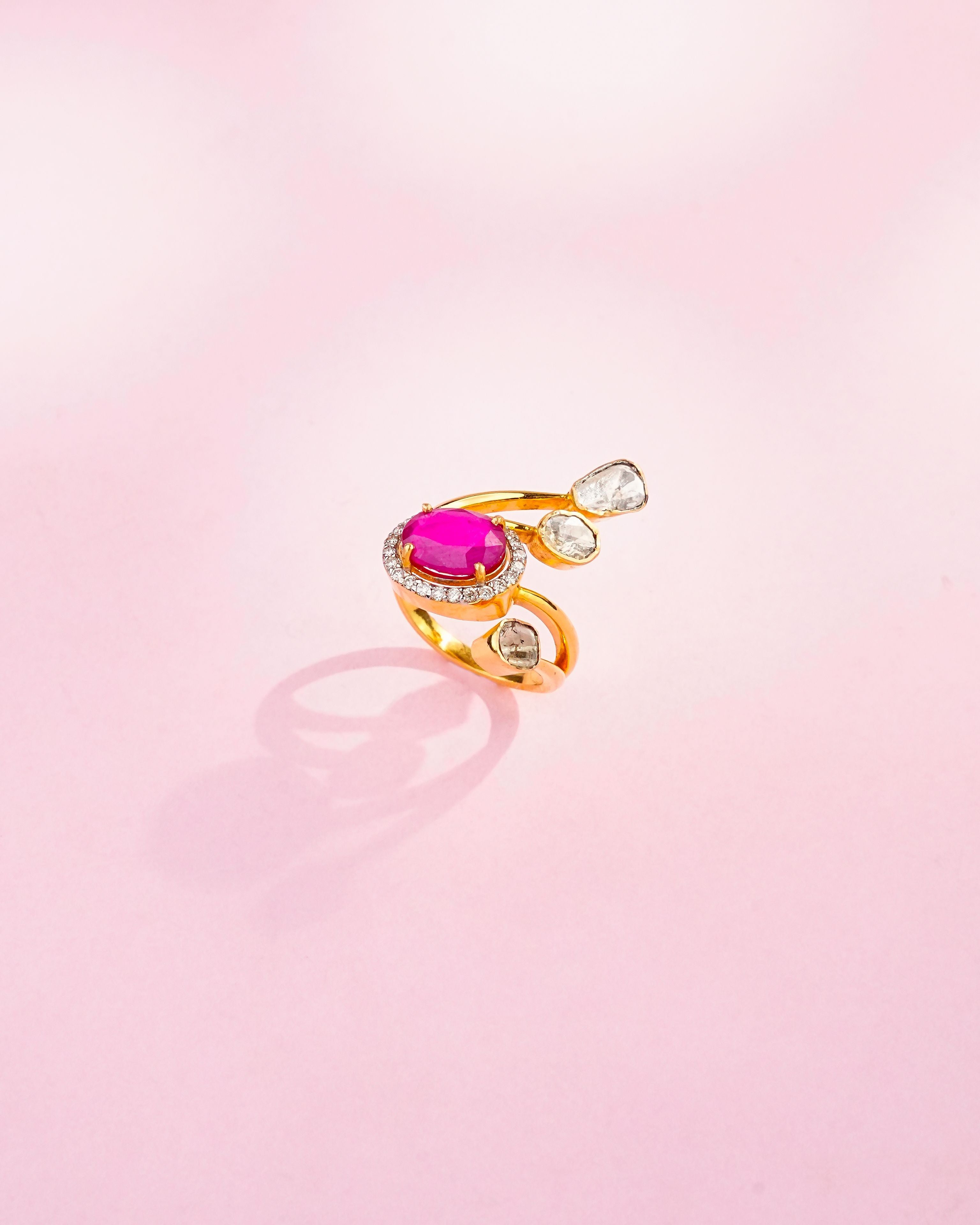 Era Polki And Diamond Ring