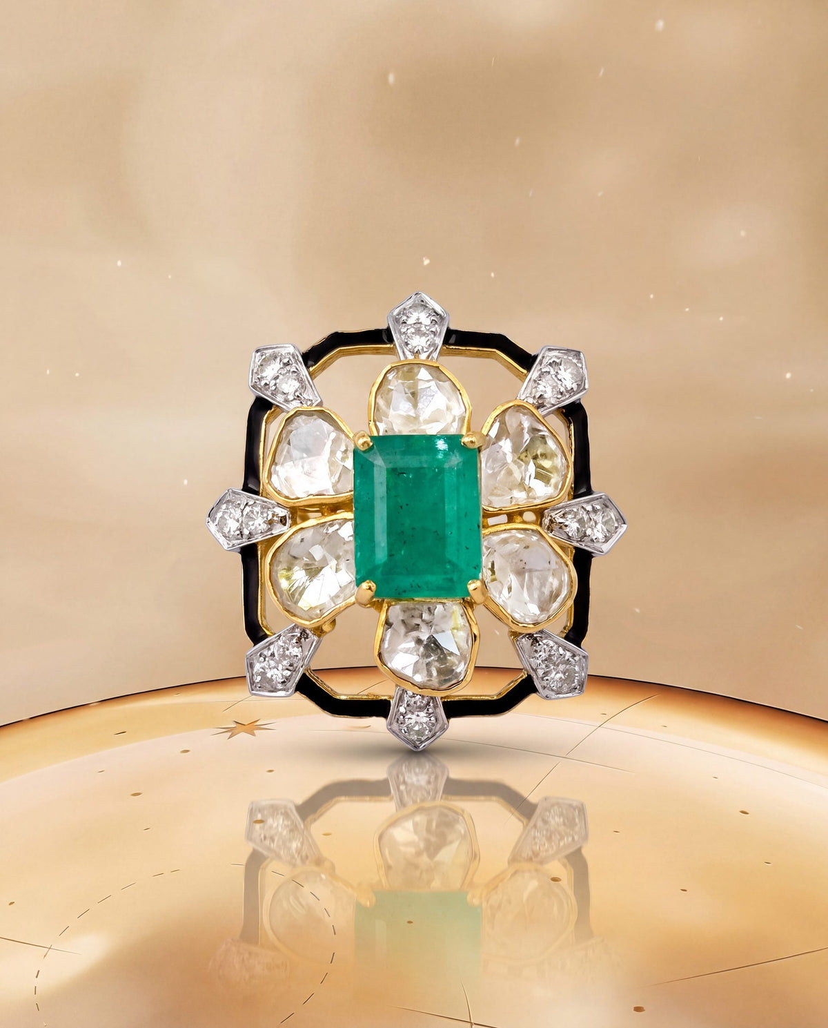Kajal Polki And Diamond Ring