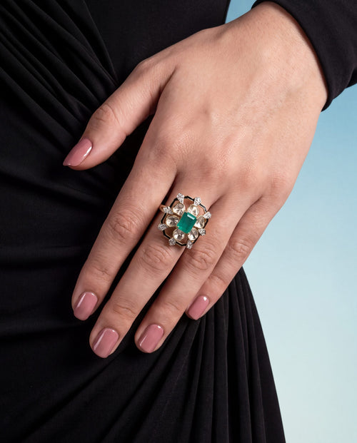 Kajal Polki And Diamond Ring