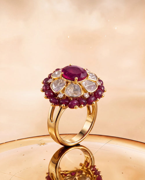 Kashish Polki And Diamond Ring