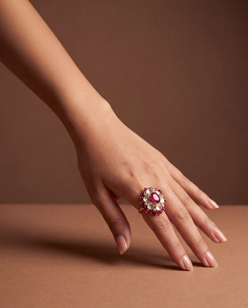 Kashish Polki And Diamond Ring