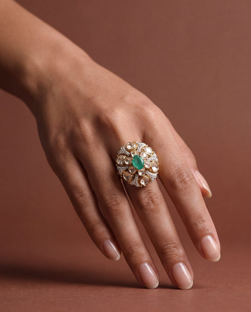 Khyati Polki And Diamond Ring