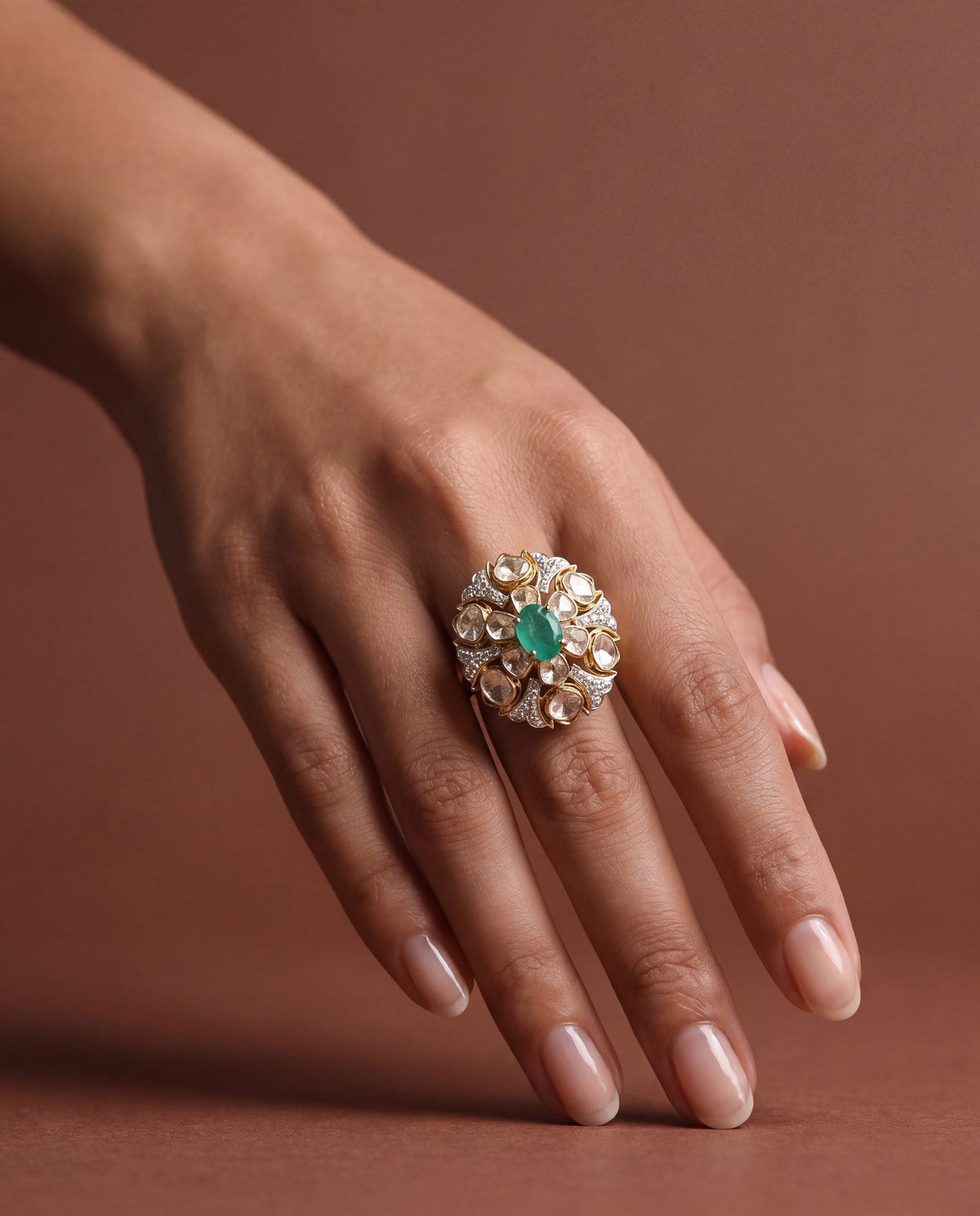 Khyati Polki And Diamond Ring