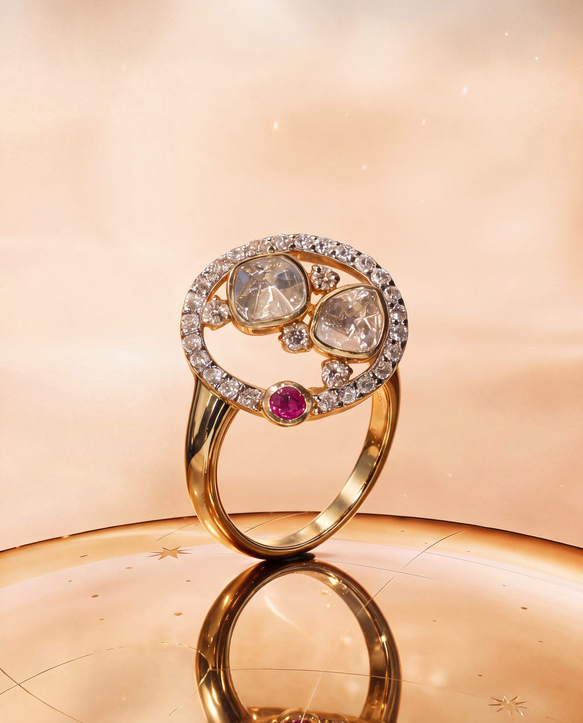 Sakshi Polki And Diamond Ring