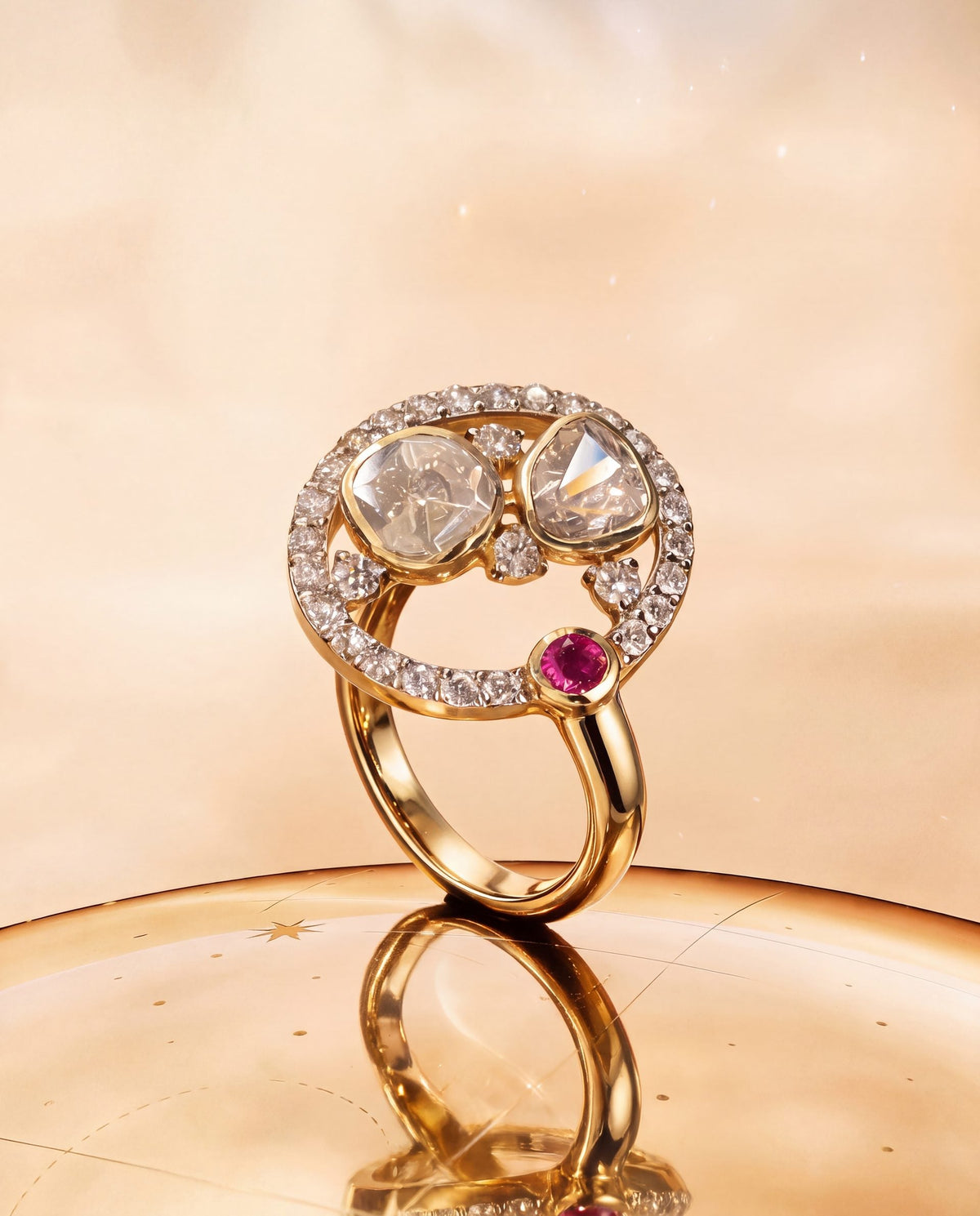 Monika Polki And Diamond Ring