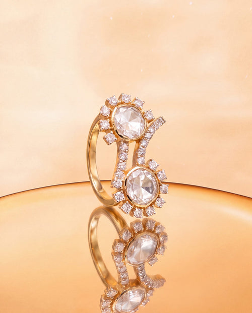 Himaja Polki And Diamond Ring