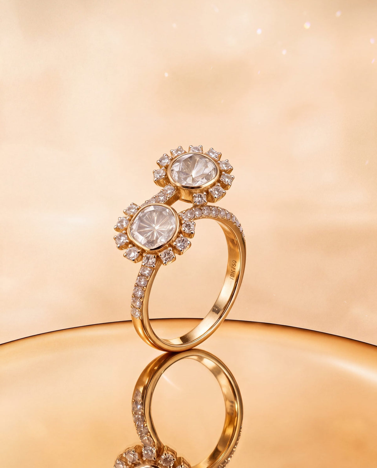 Himaja Polki And Diamond Ring
