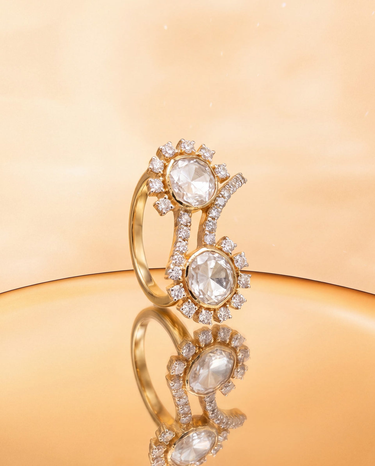 Himaja Polki And Diamond Ring