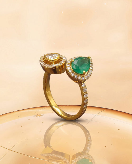 Helora Polki And Diamond Ring