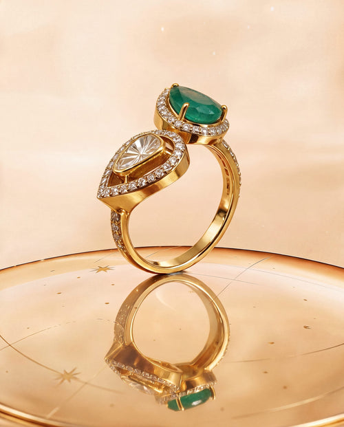 Helora Polki And Diamond Ring