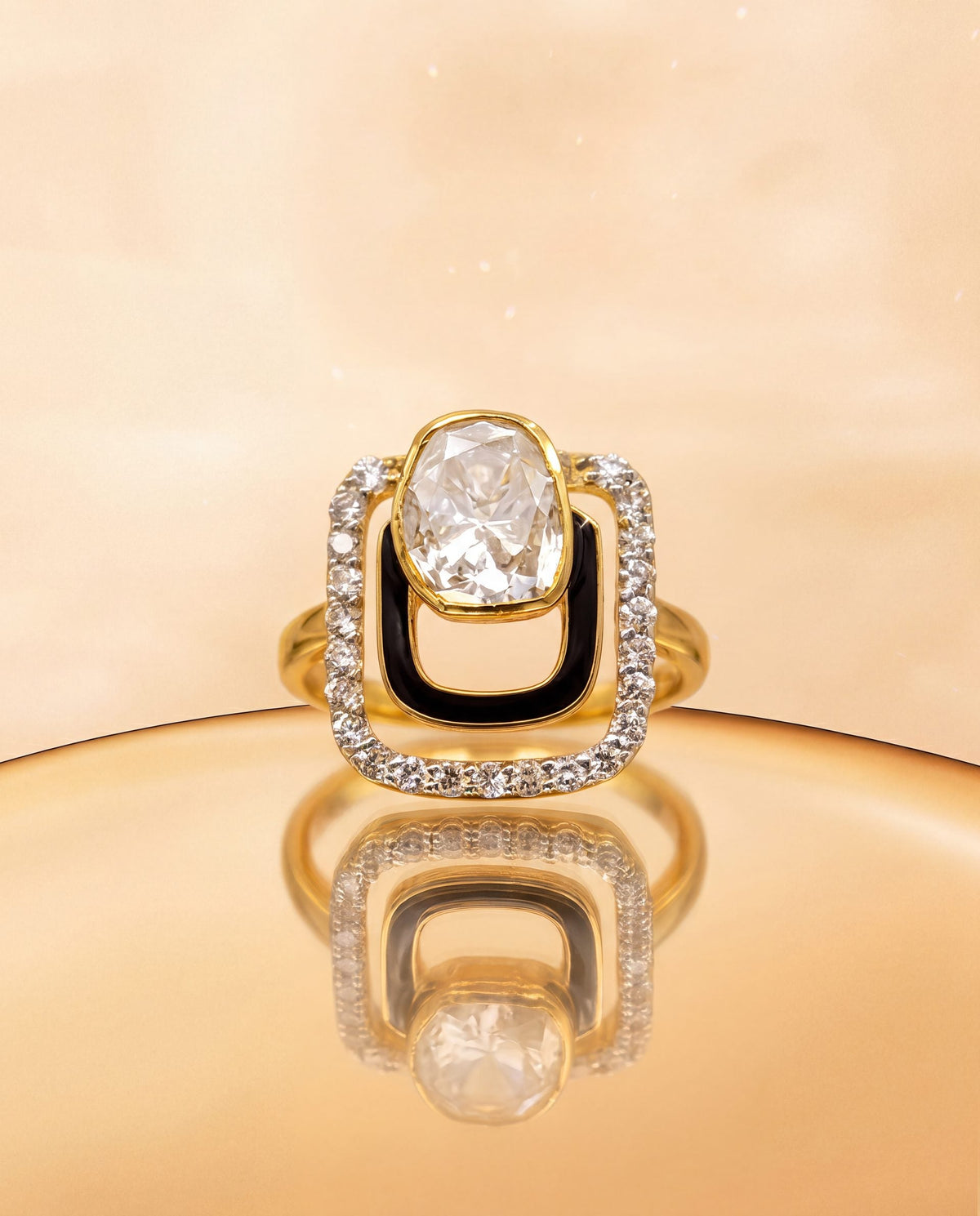 Alia Polki And Diamond Ring