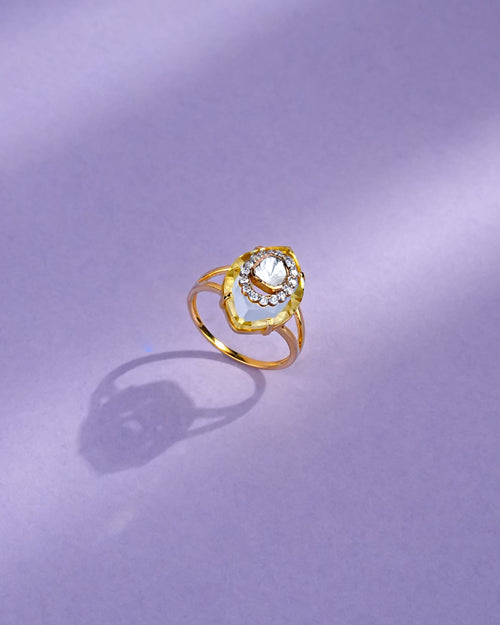 Kanishka Polki And Diamond Ring