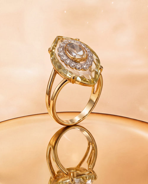 Kanishka Polki And Diamond Ring