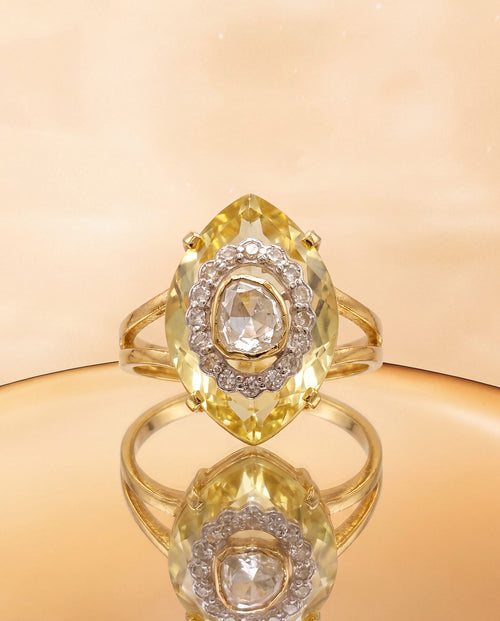 Kanishka Polki And Diamond Ring