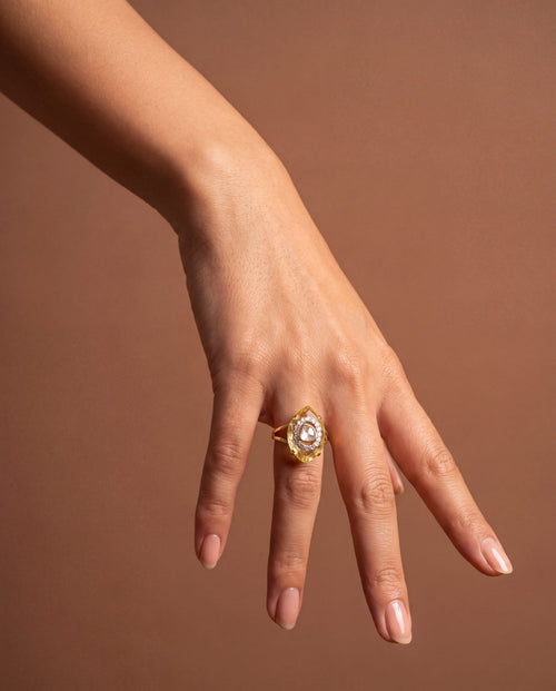 Kanishka Polki And Diamond Ring