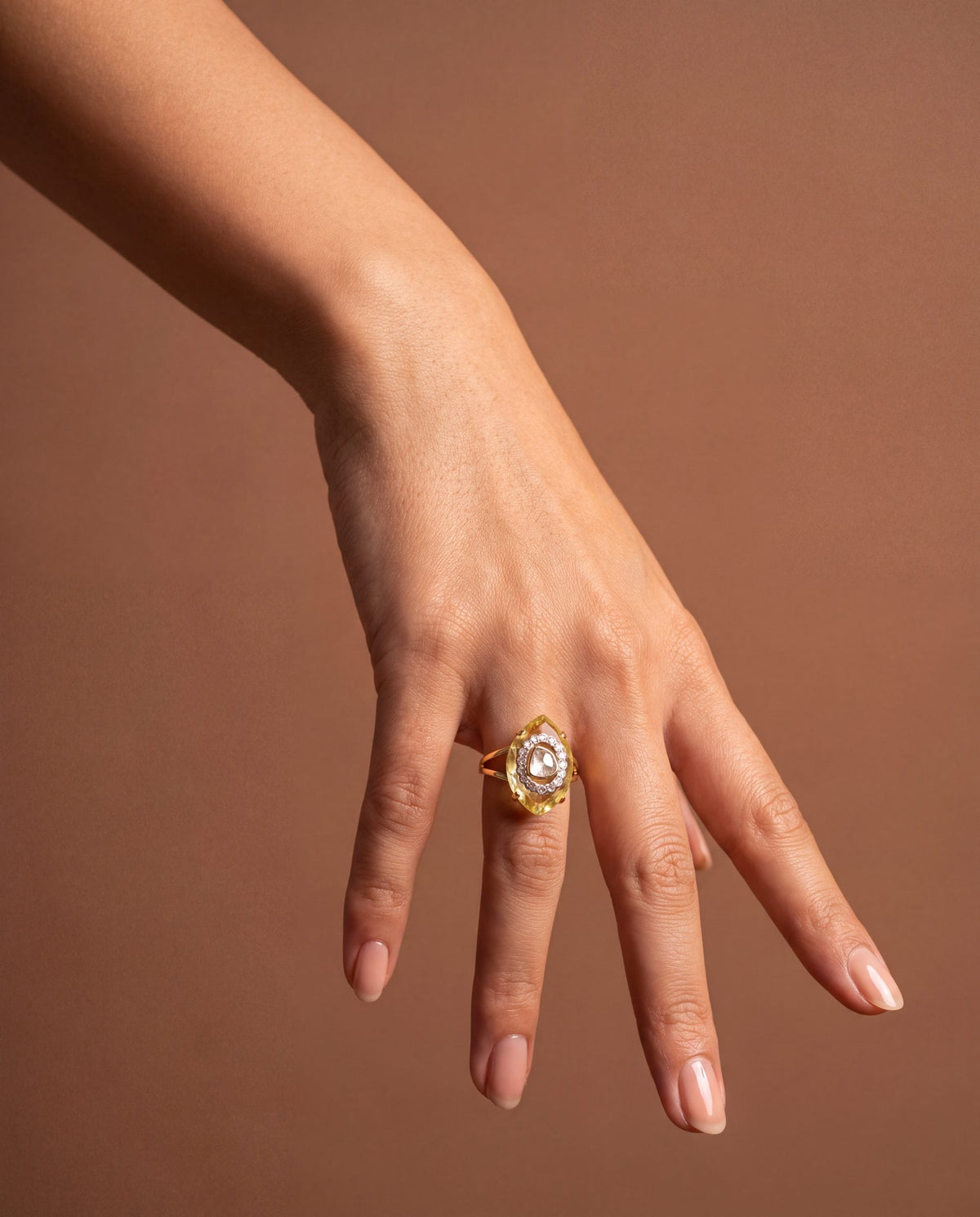 Kanishka Polki And Diamond Ring
