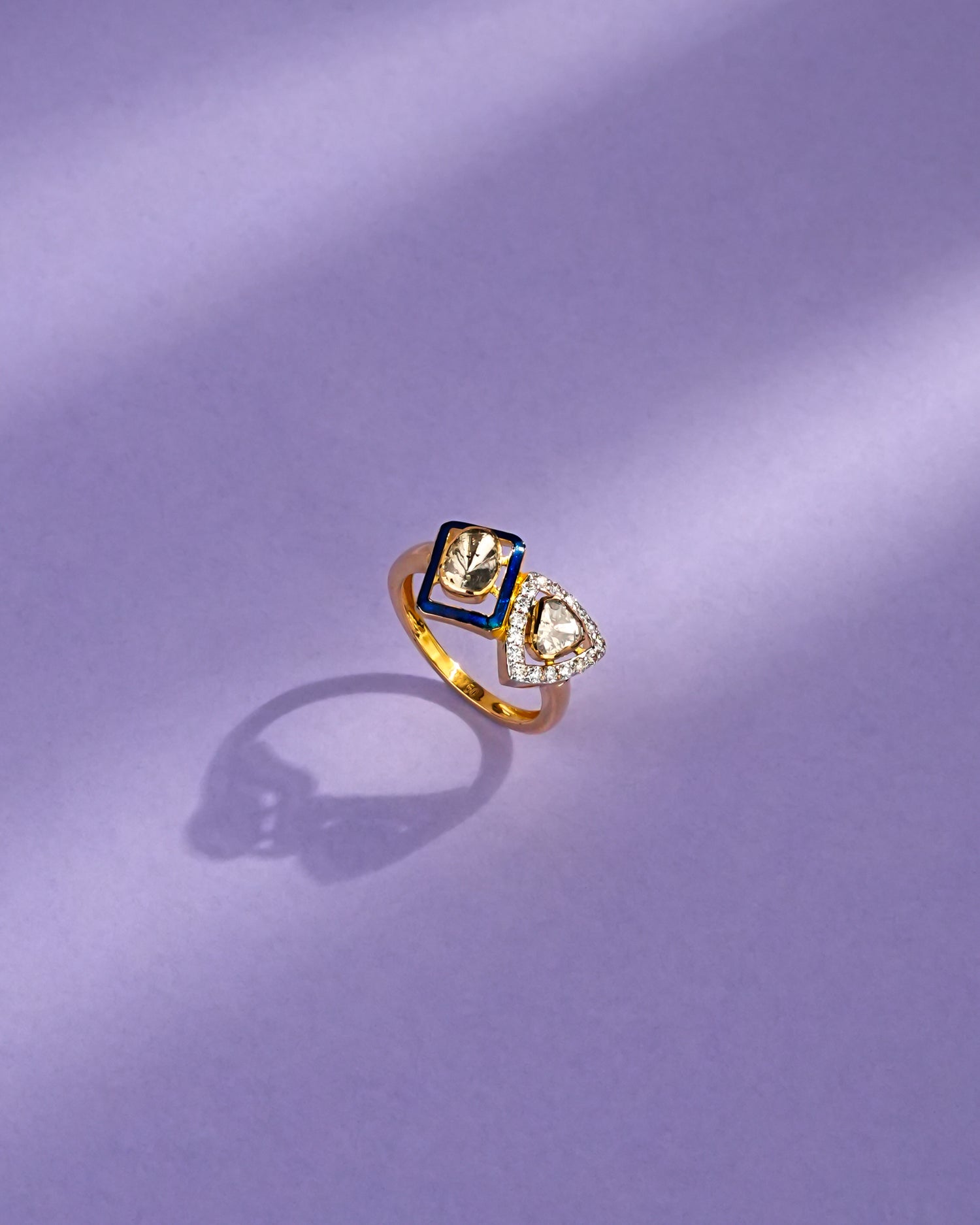 Aesha Polki And Diamond Ring
