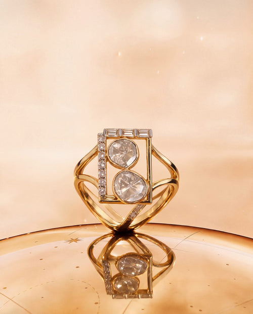 Sristi Polki And Diamond Ring