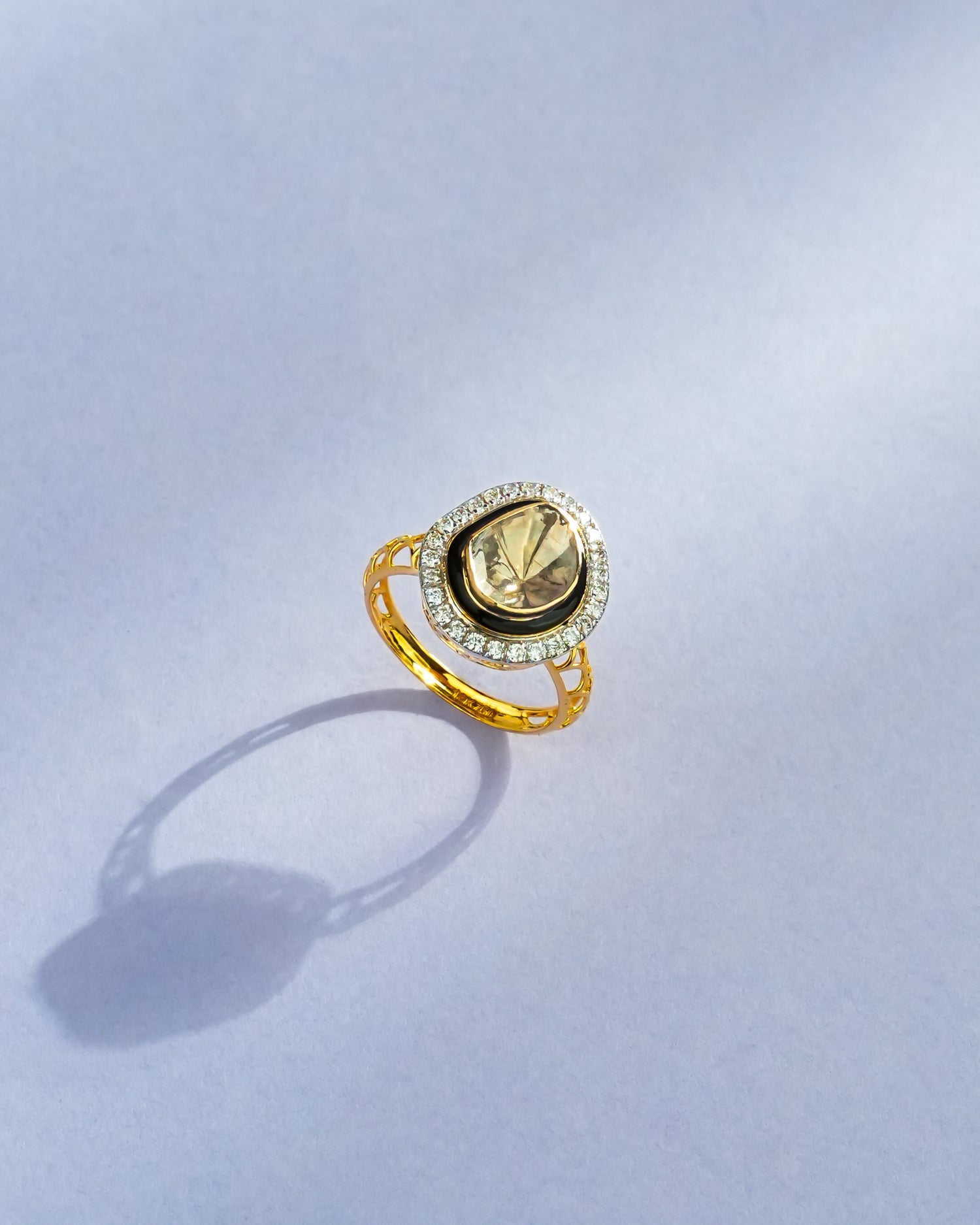 Celia Polki And Diamond Ring