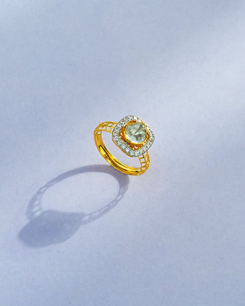 Leona Polki And Diamond Ring