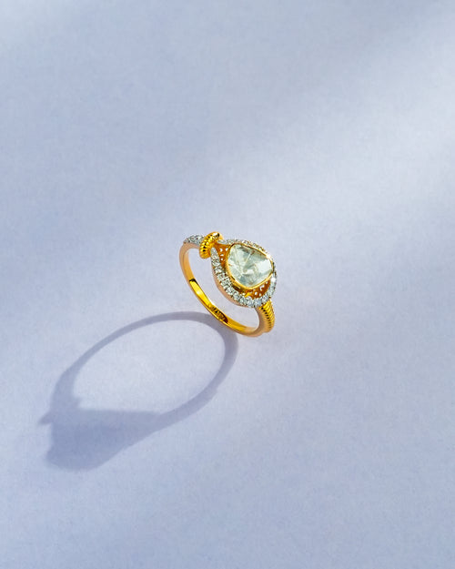 Sasha Polki And Diamond Ring