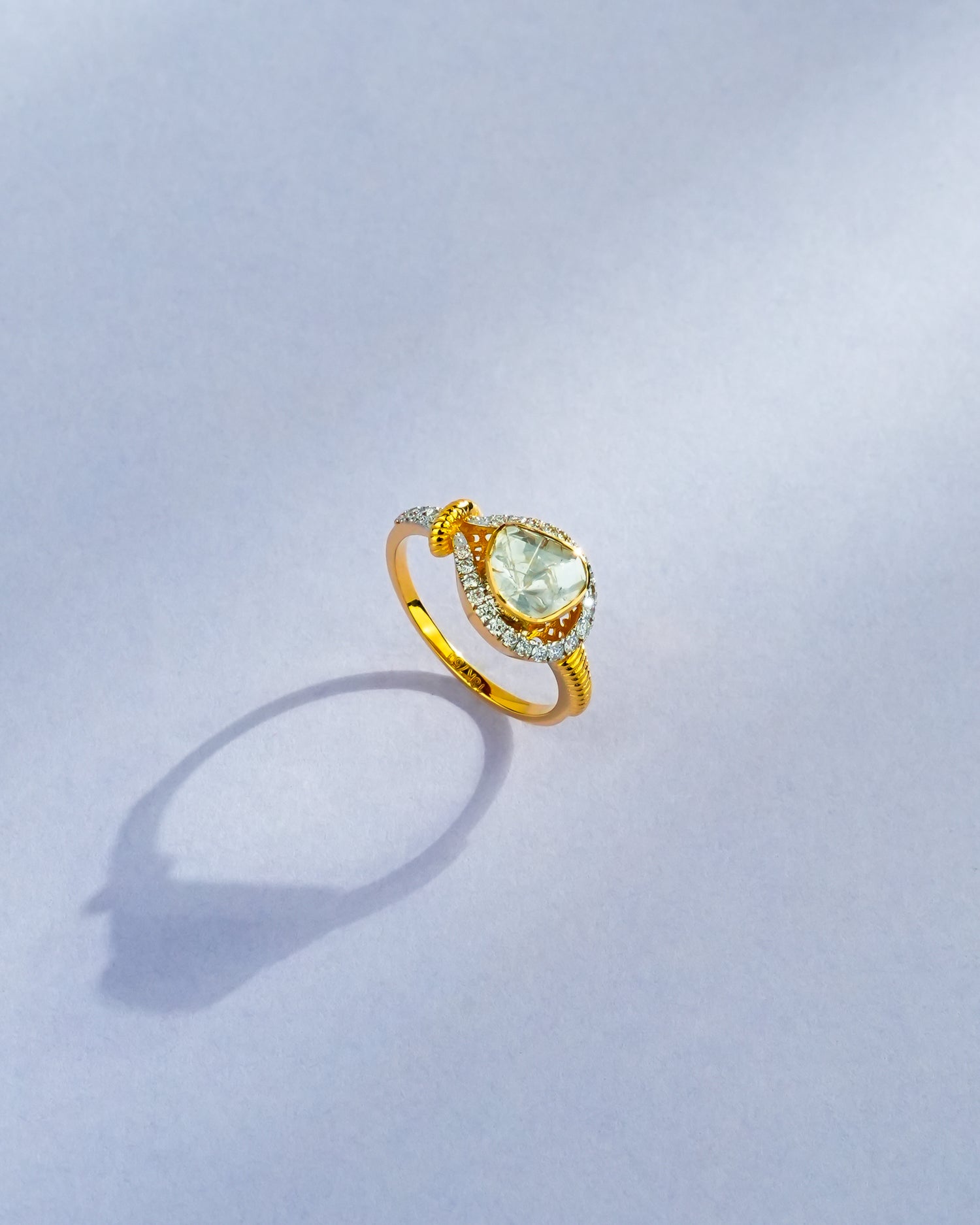 Sasha Polki And Diamond Ring