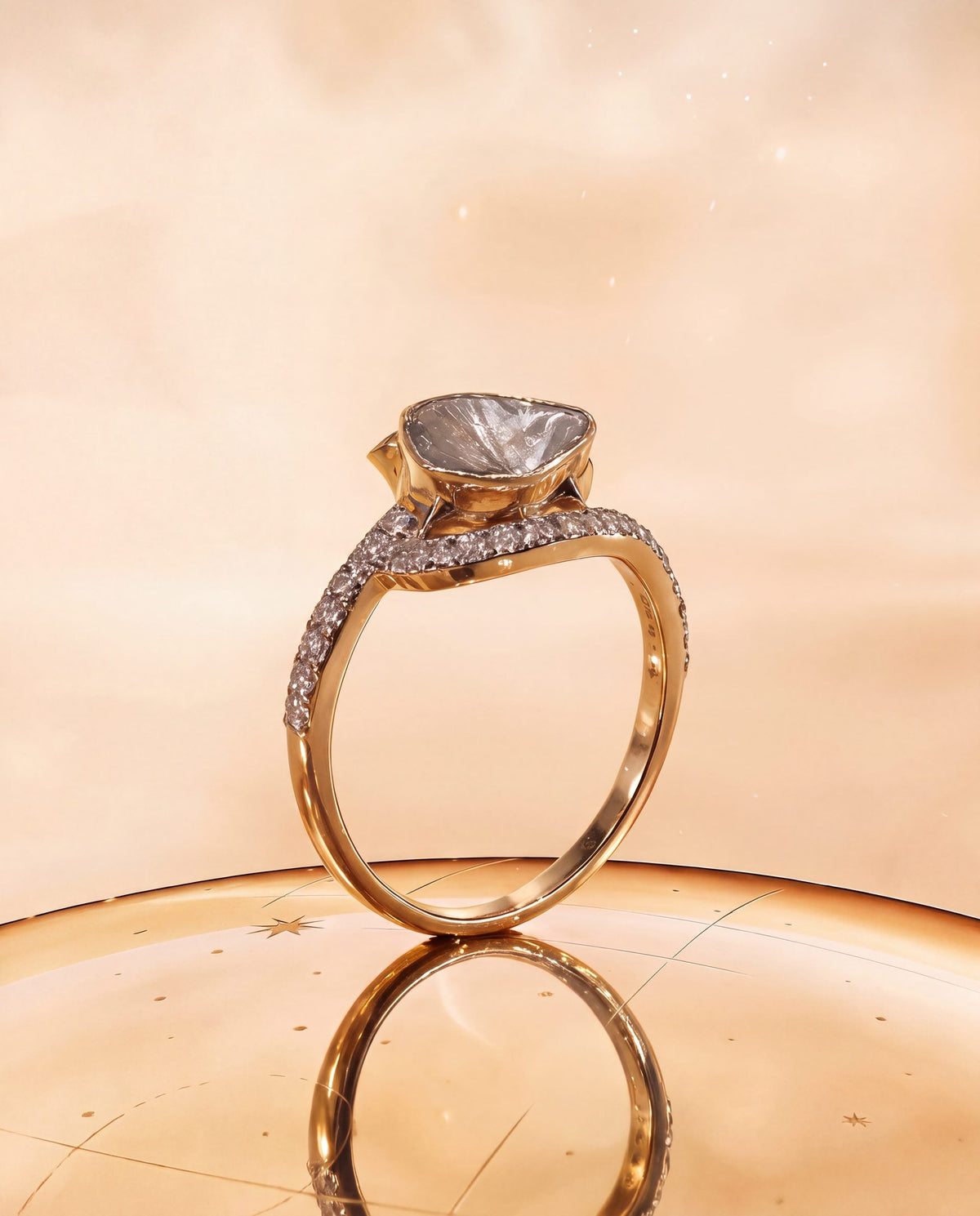 Alisha Polki And Diamond Ring