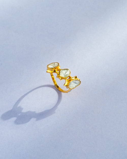 Driti Polki And Diamond Ring