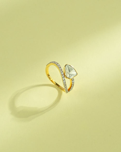 Kashvi Polki And Diamond Ring