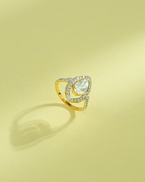 Mishka Polki And Diamond Ring