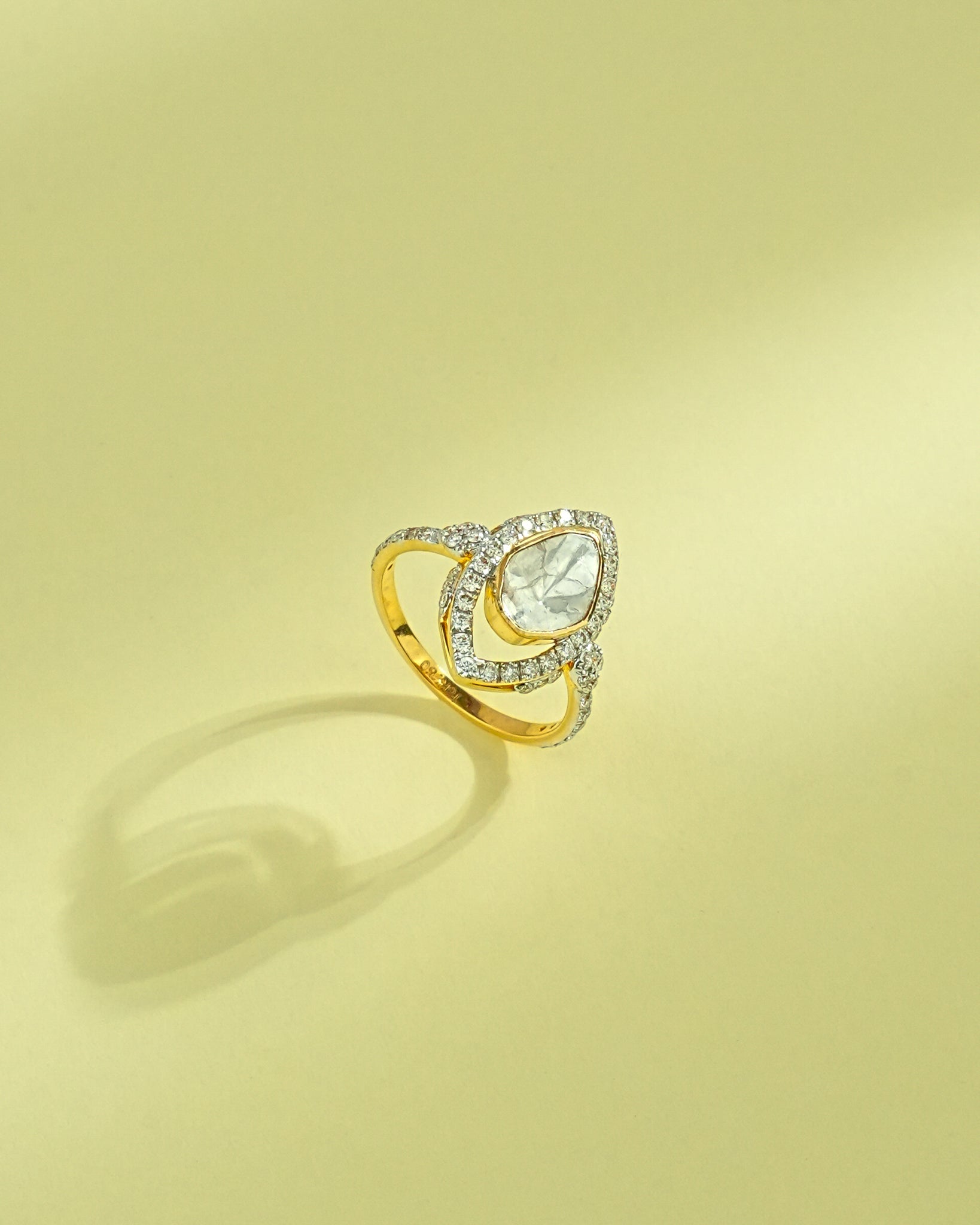 Mishka Polki And Diamond Ring